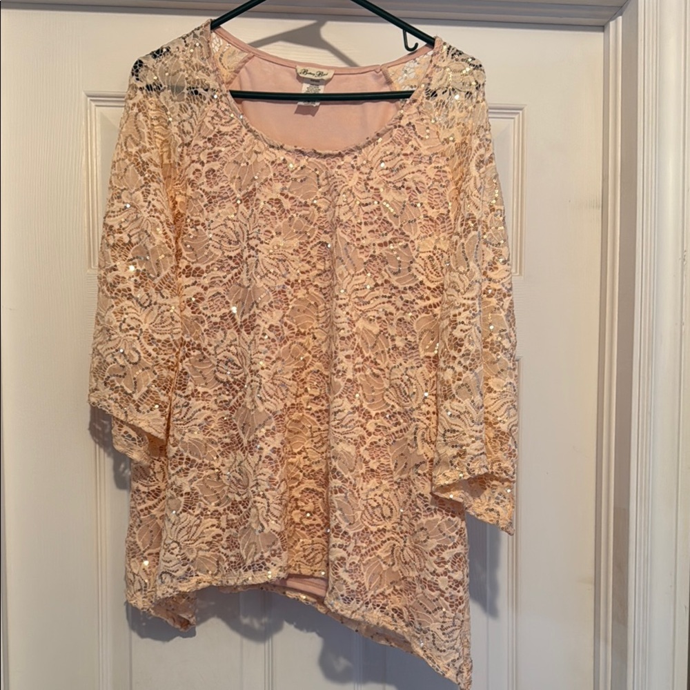 Brittany Black sequinned top size large